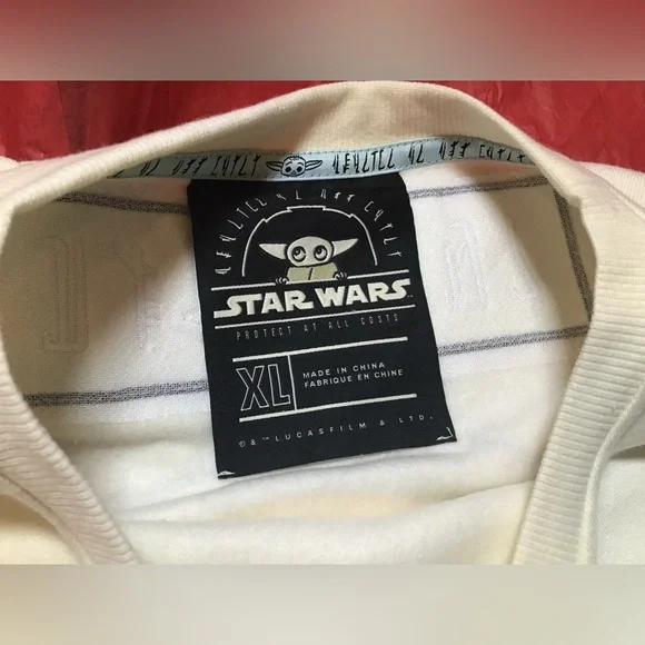 Disney store grogu the child sweatshirt w/quilted panels & stitched patches XL - Picture 6 of 8